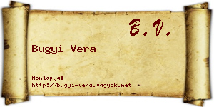 Bugyi Vera névjegykártya