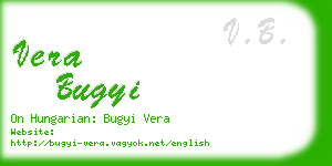 vera bugyi business card